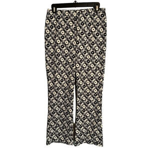 Altar'd State Flare Pants Size Large Groovy Funky Mod Black White Hippie Retro